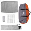 vidaXL Tienda Familiar Gris y naranja 833 x 585 x 216 cm tafetán