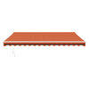 vidaXL Toldo retr&aacute;ctil aluminio y tela naranja y marr&oacute;n 4x3 m