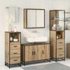 vidaXL Juego de muebles de ba&ntilde;o con caj&oacute;n 3 pcs Roble artesanal