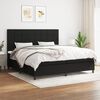 vidaXL Cama box spring con colch&oacute;n tela negro 200x200 cm