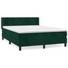 vidaXL Cama box spring con colch&oacute;n terciopelo verde oscuro 140x200 cm