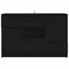 vidaXL Vitrina con cajón Negro 100 x 30 x 65,6 Madera contrachapada