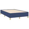 vidaXL Cama box spring con colch&oacute;n y luces LED tela azul 120x190 cm