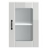 vidaXL Armario pared para cocina puerta cristal Lucca blanco brillante