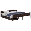 vidaXL Estructura cama 2 cajones madera pino marr&oacute;n oscuro 200x200 cm
