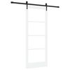 vidaXL Puerta Corredera 83 x 202 cm Madera de pino maciza y vidrio