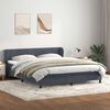 vidaXL Cama box spring con colchones terciopelo gris oscuro 180x220 cm