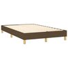 vidaXL Cama box spring con colch&oacute;n tela marr&oacute;n oscuro 120x200 cm