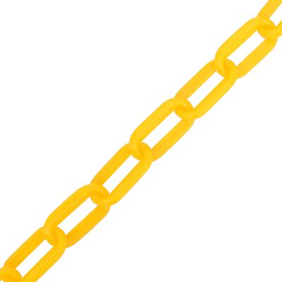 vidaXL Cadena de advertencia plástico amarillo 100 m Ø6 mm