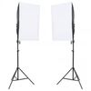 vidaXL Kit de estudio fotogr&aacute;fico con set de luces y fondo