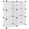 vidaXL Zapatero PP transparente 84x31,5x93 cm