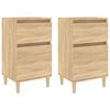 vidaXL Mesitas de noche 2 uds color roble sonoma 40x35x70 cm