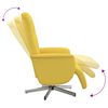 vidaXL Sill&oacute;n reclinable con reposapi&eacute;s tela amarillo claro