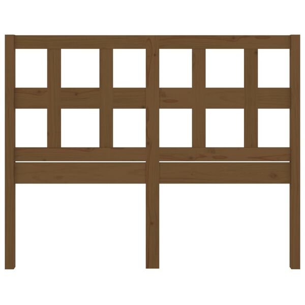 vidaXL Cabecero de cama madera maciza pino marrón miel 145,5x4x100 cm