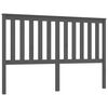 vidaXL Cabecero de cama madera maciza de pino gris 141x6x101 cm