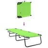vidaXL Tumbona plegable 2-persona 2 pcs Verde 56 x 189 x 87cm tela