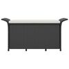 vidaXL Banco de jard&iacute;n con coj&iacute;n rat&aacute;n sint&eacute;tico negro 116x46x57 cm