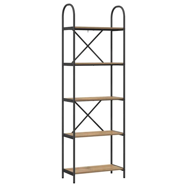 vidaXL Estante de libros Roble artesanal 60 x 30 x 183 cm