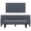 vidaXL Cama tipo Box Spring Gris oscuro 160 x 200 cm Terciopelo
