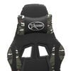 vidaXL Silla gaming cuero sintético negro y camuflaje