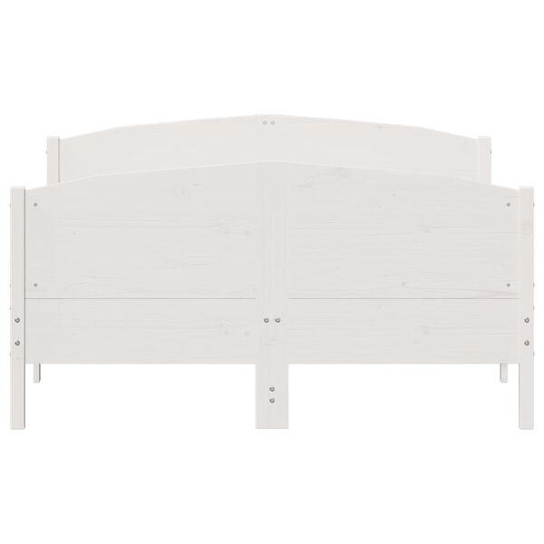 vidaXL Estructura de cama sin colch&oacute;n madera de pino blanca 140x190 cm
