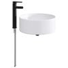 vidaXL Lavabo de ba&ntilde;o con grifo y desag&uuml;e Negro Mate