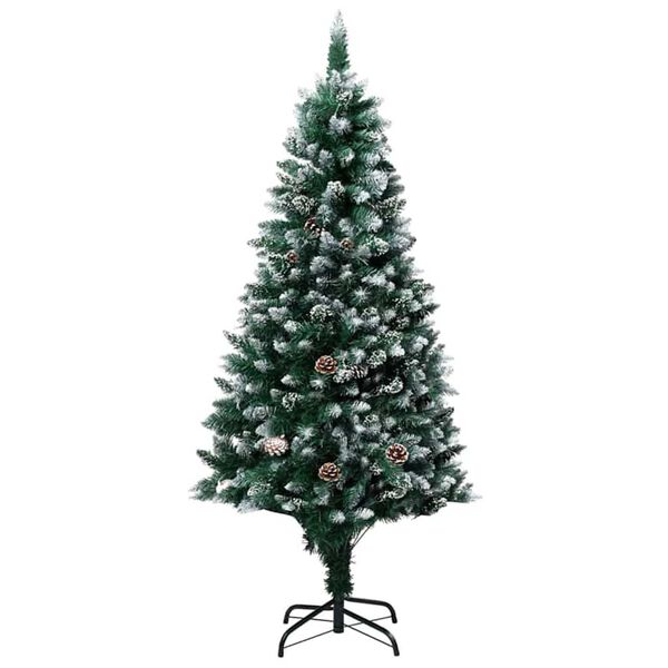 vidaXL Árbol de Navidad artificial Verde 180 cm PVC y Acero y Plástico