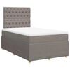 vidaXL Cama box spring con colch&oacute;n tela gris taupe 120x200 cm