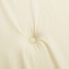 vidaXL Cojín silla jardín respaldo bajo 4 uds tela Oxford crema