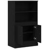 vidaXL Highboard Roble Negro 60 x 35.5 x 103.5 cm Madera contrachapada