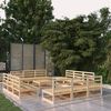vidaXL Juego de muebles de jard&iacute;n 13 piezas madera maciza de pino