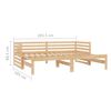 vidaXL Sof&aacute; cama extra&iacute;ble madera maciza de pino 2x(90x200) cm