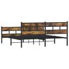 vidaXL Estructura de cama sin colch&oacute;n metal roble ahumado 183x213 cm