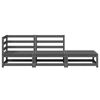 vidaXL Muebles de jardín 3 piezas gris madera maciza de pino