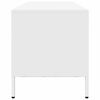 vidaXL Mueble para TV acero laminado en fr&iacute;o blanco 202x39x43,5 cm