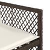 vidaXL Set muebles de jard&iacute;n 13 pzas y cojines rat&aacute;n sint&eacute;tico marr&oacute;n