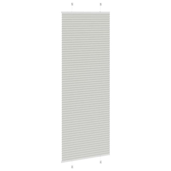 vidaXL Estor Plisado gris claro 80x200 cm Tela Ancho 79,4 cm Poli&eacute;ster