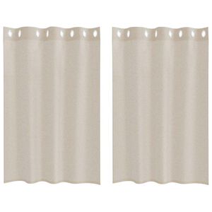 vidaXL Cortina de Voil&eacute; 2 uds. Arena 140 x 140 cm Poli&eacute;ster