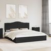 vidaXL Cama con almacenamiento Negro 200 x 200 cm Madera de ingenier&iacute;a