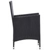 vidaXL Set comedor de jard&iacute;n 7 piezas y cojines rat&aacute;n sint&eacute;tico negro