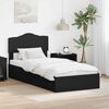 vidaXL Cama con almacenamiento Negro 100 x 200 cm Madera de ingenier&iacute;a