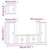 vidaXL Set de muebles para TV 5 pzas madera contrachapada roble marr&oacute;n