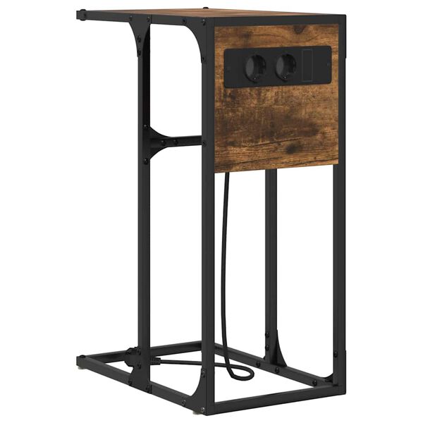 vidaXL Armario de Noche Roble ahumado 41,5 x 26 x 60,5 cm