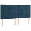 vidaXL Estructura cama sin colch&oacute;n terciopelo azul oscuro 200x200 cm