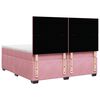 vidaXL Cama box spring con colch&oacute;n terciopelo rosa 200x200 cm