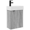 vidaXL M&oacute;dulo de ba&ntilde;o con grifer&iacute;a Sonoma gris 45,5 x 22,5 x 84 cm