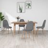 vidaXL Sillas de comedor 4 unidades tela gris claro