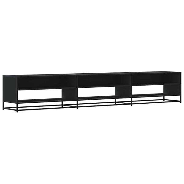 vidaXL Mueble de TV madera de ingenier&iacute;a negro 270x40x46 cm