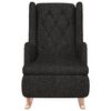 vidaXL Sill&oacute;n con patas mecedoras madera caucho terciopelo negro