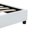 vidaXL Estructura de cama sin colchón cuero sintético blanco 120x200cm